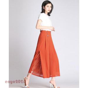 ガウチョ パンツ シフォン 夏 レディース シ...の詳細画像3