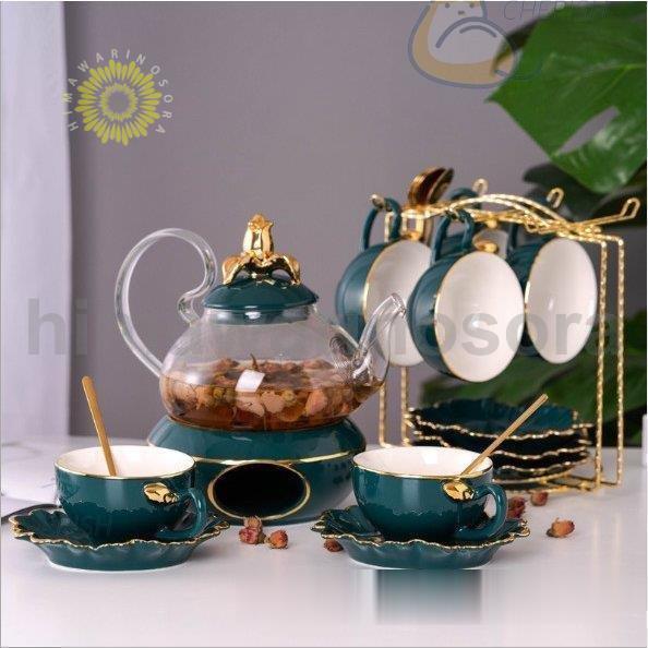 アフタヌーンティー茶器セット加熱家庭用養生茶器ガラス泡ティーポットシンプル北欧風中国茶器 卒業式