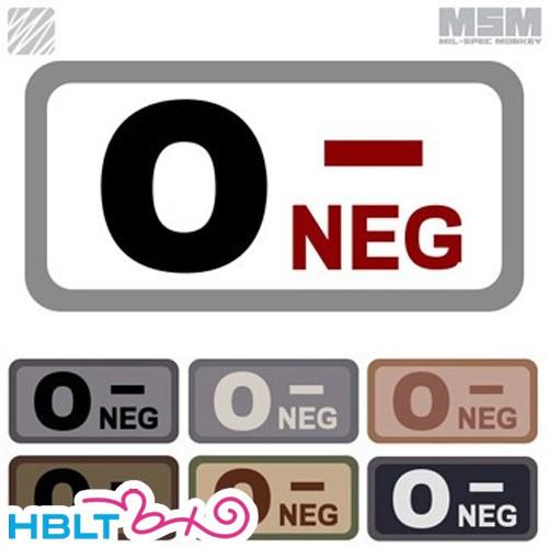 パッチ MSM ミルスペックモンキー Bloodtypes O-（刺繍）