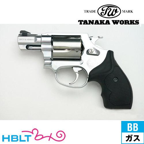 タナカワークス S&amp;W M60 PC フラットサイド Ver.2 ステンレス 2インチ ガスガン リ...