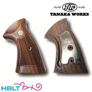 タナカワークス 木製グリップ＋Weight SW Nフレ スクエアバット（M29 オーバーサイズ ウォールナット チェッカー）｜HBLT