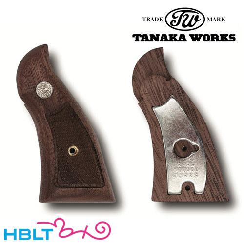 タナカワークス 木製グリップ＋Weight SW Kフレーム スクエアバット（ウォールナットチェッカ...