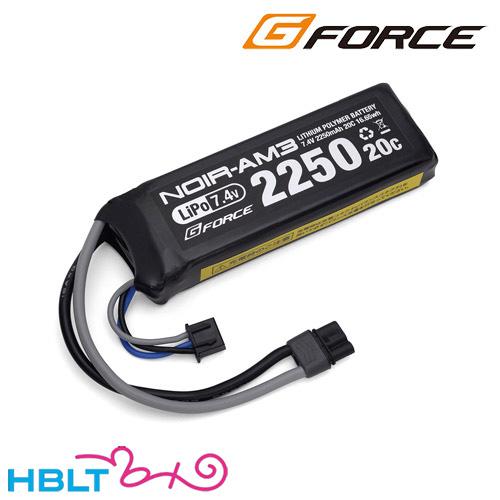 G−FORCE Noir AM3 リポバッテリー 7.4V 2250mAh ミニS互換サイズ 20C...