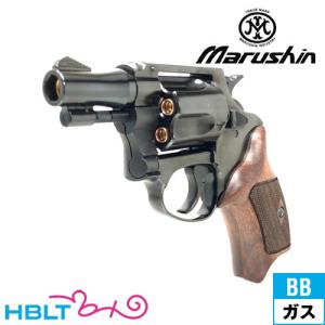 マルシン ポリスリボルバー 51ミリ銃身 Xカート ハーフチェッカー木製グリップ ABS WDブラッ...