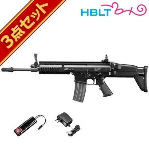 フルセット 東京マルイ SCAR-L ブラック 次世代電動ガン バッテリー 充電器セット｜hblt