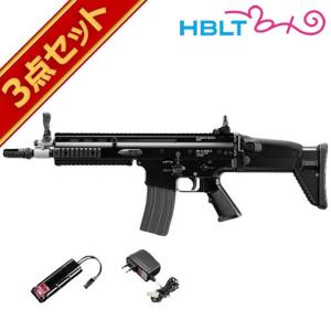 フルセット 東京マルイ SCAR-L CQC ブラック 次世代電動ガン バッテリー 充電器セット｜hblt