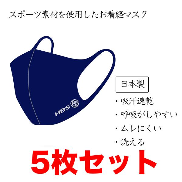 マスク　オリジナル　洗える　吸汗速乾　飛沫防止　5枚セット　ホワイト・ネイビー・エンジ
