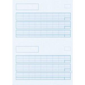 ピーシーエー PCA サプライ PA1111G 給与明細書単票A  罫線つき 500枚