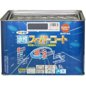 アサヒペン 水性スーパーコート5Lアトランティックブルー≪アサヒペン 塗料 ペンキ 水性 水性塗料 スーパーコート≫｜hc7