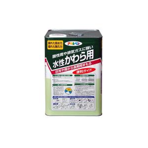 アサヒペン 水性かわら用 14L ストーレートブラック≪アサヒペン ペンキ 水性 瓦 塗装≫｜hc7