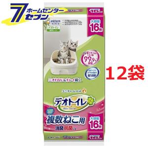 unicharm デオトイレ シート 複数ねこ用 16枚入x12袋 ユニ