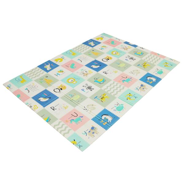 大島屋 たためるプレイマット アルファベット 148x198x1cm (敷物 キッズ用品 知育家具)...