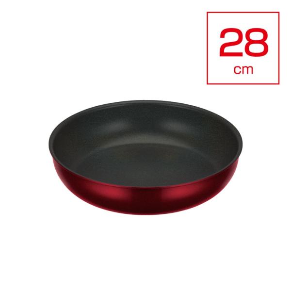 取っ手のとれるフライパン 28cm IH/ガス デュラブルシリーズ KVD-028-DR (深型 食...