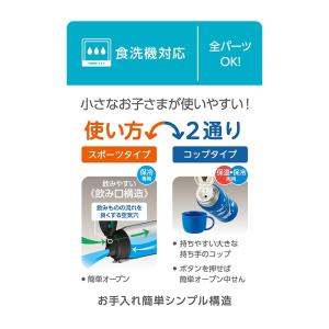真空断熱2ウェイボトル 600ml ブルーブラ...の詳細画像5