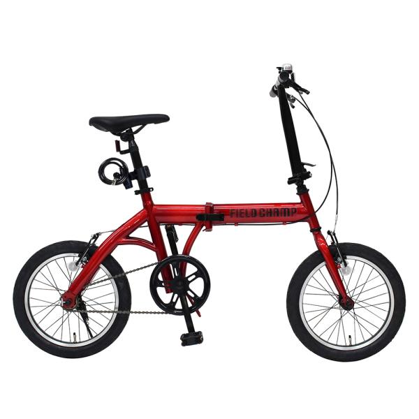 折畳み自転車 RD レッド 16インチ (ロック付)  FIELD CHAMP  MG-FCP16R...