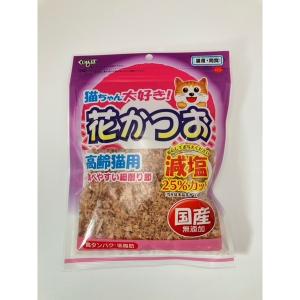 森光商店 くいしんぼ花かつお高齢猫減塩 (25g)  (猫 ネコ シニア 老猫 猫用おやつ かつお節 無添加 減塩 低脂肪 高たんぱく 国産 キャットフード)｜hc7