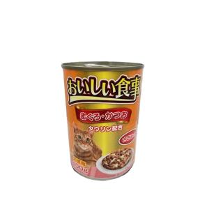 おいしい食事 まぐろ かつお ささみ入り 400g (猫のエサ ネコ ねこ 愛猫 缶詰 キャットフード お徳用 ウェット 森光商店) 爆買