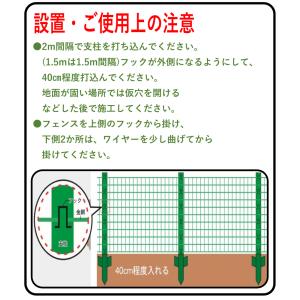 アニマルガードフェンス 1.5m×15m (法...の詳細画像4