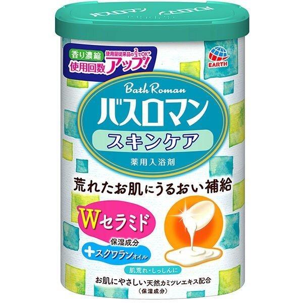 バスロマン スキンケア Wセラミド 600g  アース製薬 [入浴剤 バスタイム　医薬部外品]