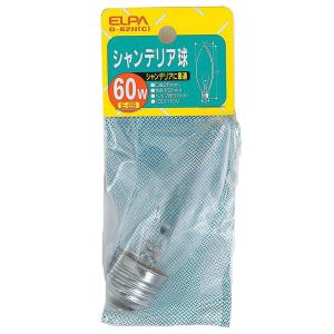 ELPA シャンデリア球 60W E26 クリア G-62H(C) (電球 白熱電球 照明)｜hc7