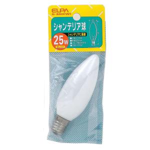 ELPA シャンデリア球 25W E17 ホワイト G-65H(W) (電球白熱電球 照明)｜hc7