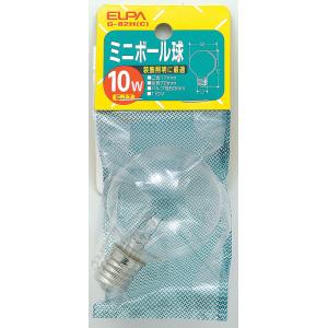 ミニボール球 10W E17 クリア　　　　　 G-82H(C) (電球 白熱電球 装飾照明 照明 エルパ ELPA)｜hc7