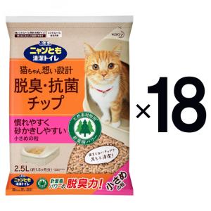 ニャンとも清潔トイレ 脱臭・抗菌チップ 小さめの粒 (2.5L×6個入)×3箱｜hc7