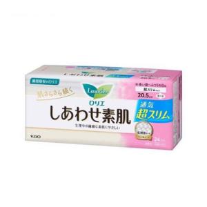 ロリエ しあわせ素肌 超スリム ふつうの日用 羽つき (24コ入)  (生理用品 ナプキン 花王)｜hc7