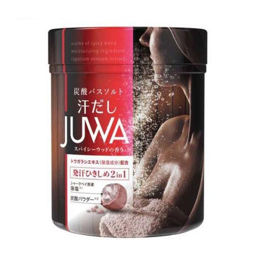 汗だし JUWA スパイシーウッドの香り (500g)  (バスソルト 浴用化粧料 入浴剤 白元アー...