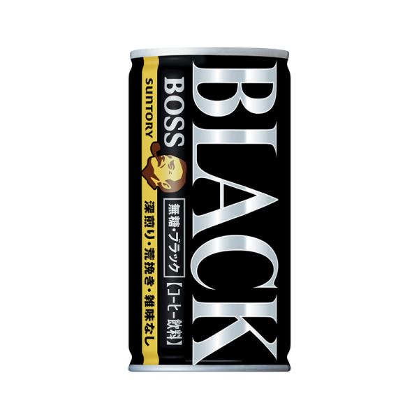 ボス 無糖ブラック 185g 90本 缶 【3ケース販売】 (ソフトドリンク suntory ブラッ...