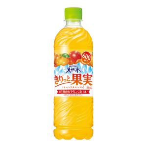 天然水 きりっと果実 オレンジ＆マンゴー 600ml 48本 PET 【2ケース販売】  (ソフトドリンク suntory 1日分のビタミン 熱中症対 サントリー)