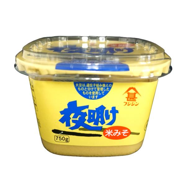 フジジン 夜明け米みそ 750g  (味噌 甘口 純国産 九州 こしみそ 富士甚〓油)