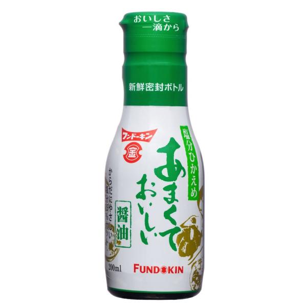 フンドーキン醤油 (ケース販売) あまくておいしい醤油 塩分ひかえめ （200mlx12本）(出汁し...