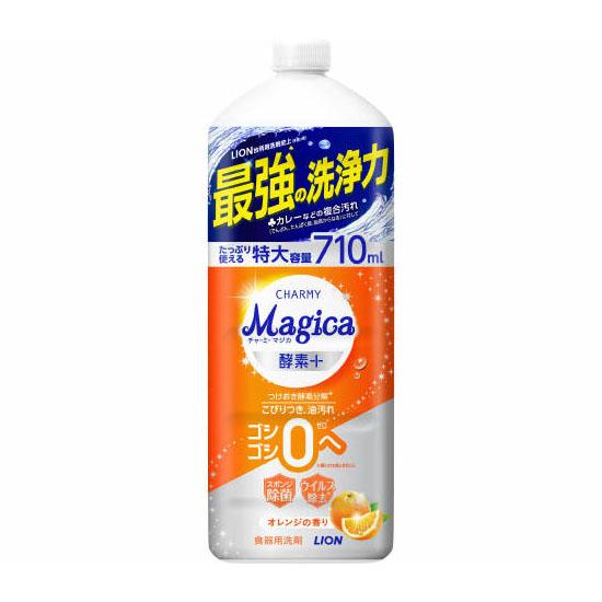 チャーミー マジカ 食器用洗剤 酵素＋ オレンジの香り つめかえ用 大型 710ml (詰替 詰め替...