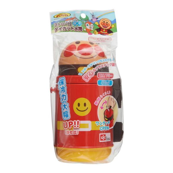 アンパンマン ストロー付ダイカット水筒 保冷 400ml KK318 レック [キッズ用 キャラクタ...