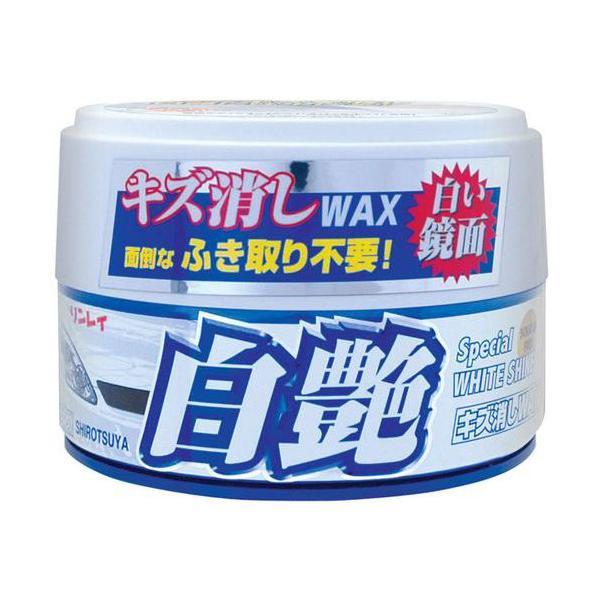 キズ消しワックス 白艶 ホワイト＆パールホワイト 180g 日本製 W7・366112 (車用 キズ...