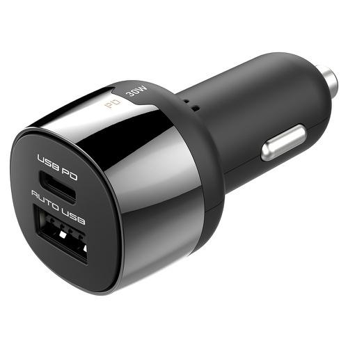 カシムラ DC/USB 2ポート42W PD30W 自動判定 USB PD(Power Delive...