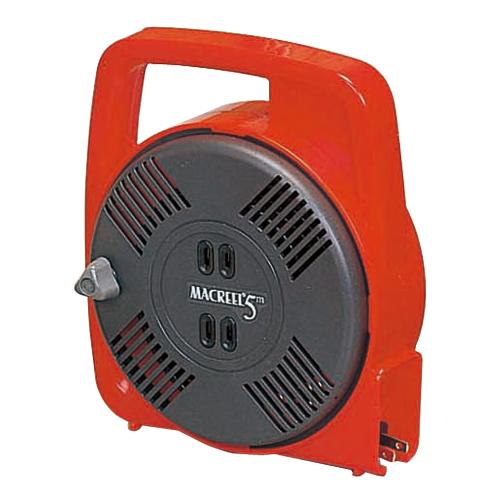 マックリール 15A×5m MS-5 レッド ハタヤリミテッド [電動工具 電工ドラム コード ホー...
