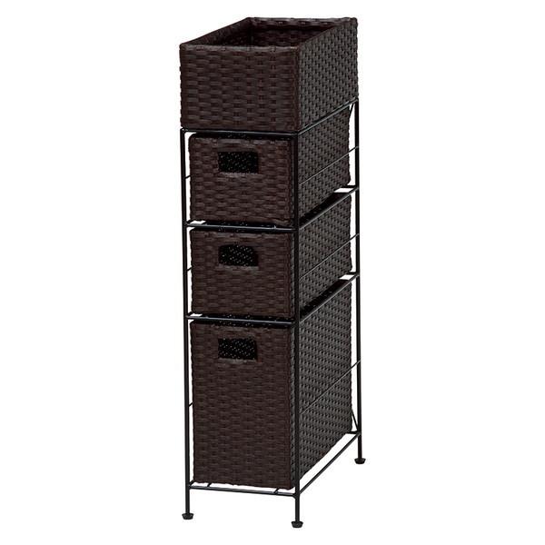 チェスト (約)幅20.5×奥行40.5×高さ80cm RAN-2406DBR 萩原 爆買