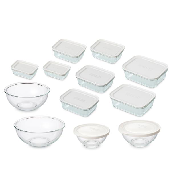 耐熱ガラス 保存容器 12点 ホワイト（メーカー廃番 在庫切れの場合はキャンセルさせていただきます）...