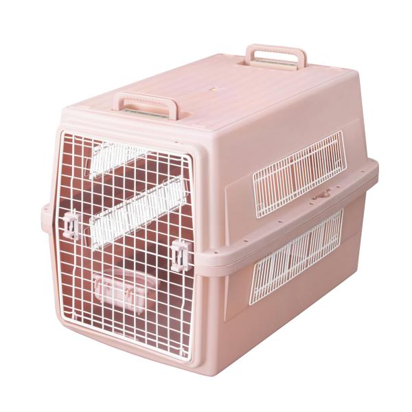 大型犬 エアトラベルキャリー Lサイズ 〜35kg ピンク ATC-870 (飛行機可 防災 ペット...