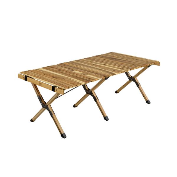 アウトドアテーブル アカシア 121×60cm WRT-120 (ウッドテーブル キャンプ 庭 ベン...