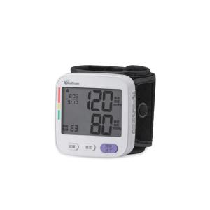 手首式血圧計 ホワイト IBPM-WA04-W (体調管理 健康管理 血圧管理 簡単測定 大きな字 アイリスオーヤマ)