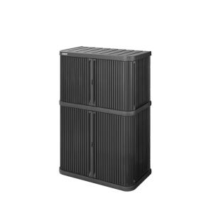 ミニロッカー ダークグレー W90×D52×H135cm ML-1400PP (物置 屋外収納 快適収納 スタッキング アイリスオーヤマ) 爆買