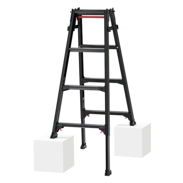 長谷川工業 （法人様限定）伸縮はしご兼用脚立 ブラックレーベル RYZB-12 [段差 アルミ アル...