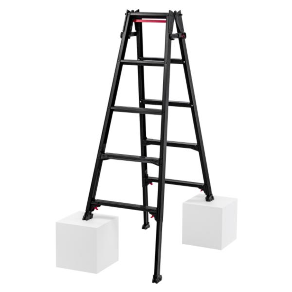 長谷川工業 （法人様限定）伸縮はしご兼用脚立 ブラックレーベル RYZB-15 [段差 アルミ アル...
