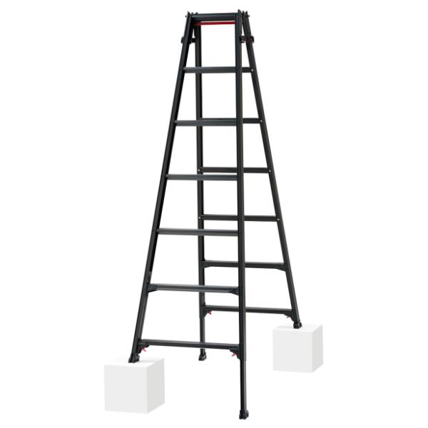 長谷川工業 （法人様限定）伸縮はしご兼用脚立 ブラックレーベル RYZB-21 [段差 アルミ アル...