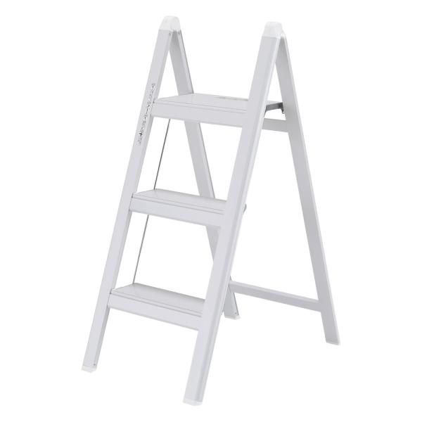 踏台 3段 SS80SB 80cm ホワイト (ss80sb 踏み台 アルミ踏台 薄型 コンパクト ...