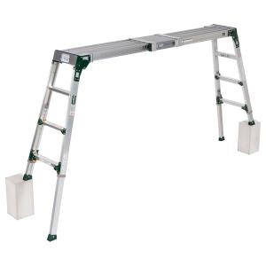 アルミ 伸縮 幅広 四脚調節式足場台 アシバダイ のび太郎 IRN-100-7