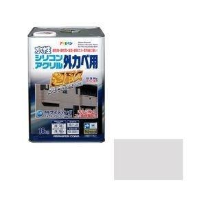 アサヒペン 水性シリコンアクリル外カベ用 16kg ソフトグレー アサヒペン 水性シリコンアクリル外カベ用 16kg ソフトグレー